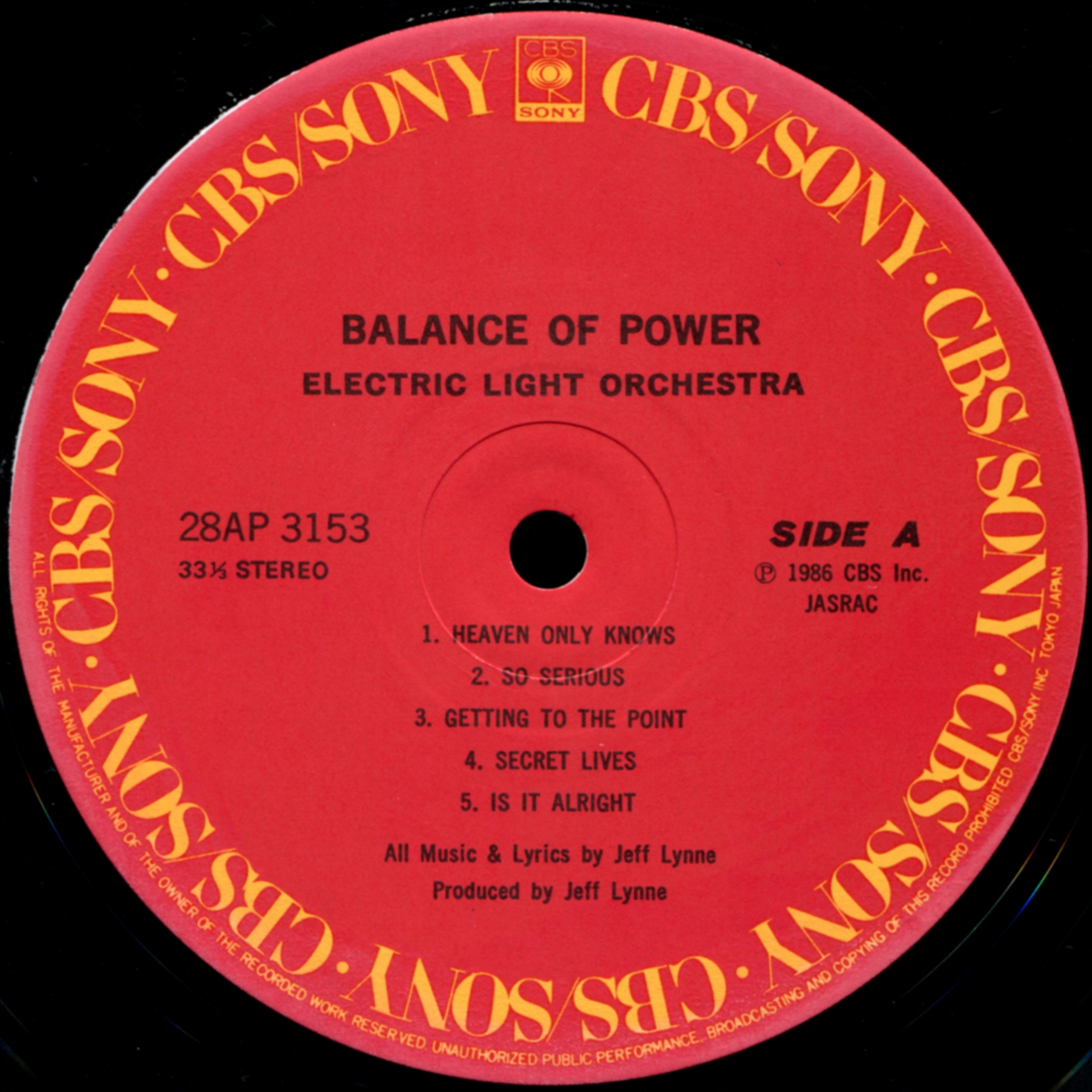 Electric Light Orchestra  Balance Of Power : LP A  jpn